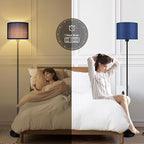 Floor Lamps for Living Room, Stepless Dimmable Blue Floor Lamp with Remote, 2700K-6500K Colors Temperature & Brightness Adjustable,10W/1200LM LED Floor Lamp, Modern Standing Lamp for Bedroom/Office