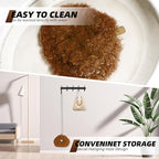 DRQ Ceiling Fan Cleaner Duster, 2 Pack Reusable Microfiber Duster with Extension Pole, 13 to 50 Inch Fan Blade Cleaner, Removable Dusters for Cleaning Walls Bookshelves Door Window Top (Brown)