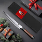 SHAN ZU 10 Inch Japanese Sushi Knife, 9 Layers 10Cr15MoV High Carbon Steel Sashimi Knife, Sharp Cutting Yanagiba Knives with Red Sandalwood Handle for Sushi Making, Slicing & Fish Knives