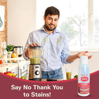 Stain Remover, Effectively Eliminates Stains from Wine, Berries & Blood on Fabrics, Carpets, Upholstery & Jewelry, Dye-Free, Bleach-Free, Made in USA, 2 fl. oz. (6 Pack) with a Flip-Top Cap