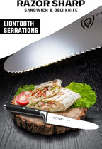 Dalstrong Ultimate Sandwich Knife - 6 inch Utility Knife - Gladiator Series Elite - Spreader - Forged German High-Carbon Steel - Sheath Included - Ham, Cheese, Bread Knife Gift- NSF Certified