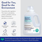The Clean People Liquid Fabric Softener - Softens & Removes Static Cling - Vegan (50 Fl Oz, Fresh & Clean)