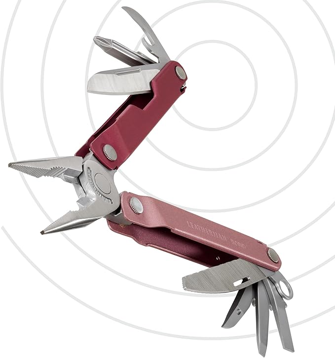 LEATHERMAN, Bond, 14-in-1 Lightweight Multi-tool for Camping, Hiking & Everyday Carry (EDC), Made in USA, Heathered Cranberry