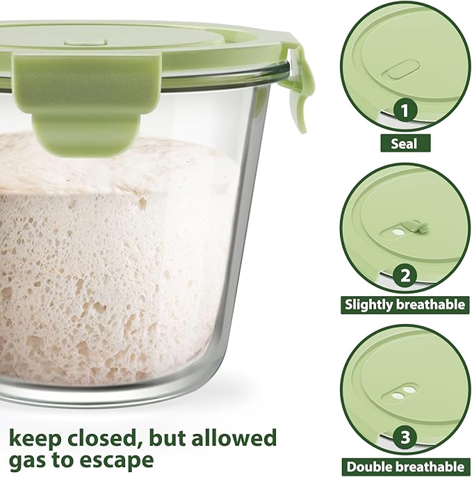 23oz Glass Meal Prep Containers with Lids, Airtight 3-Cup Glass Storage Containers Set, Heat-Resistant BPA-Free for Soup, Leftover, Microwave, Dishwasher, Fridge and Freezer Safe (4 Packs)