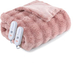 Heated Blanket Electric King- 100"x90" Soft Thick Bubble Electric Blanket for Sofa with 5 Heat Levels & 10 Hours Auto-Off Overheat Protection, Warm Cozy Gifts, Pink