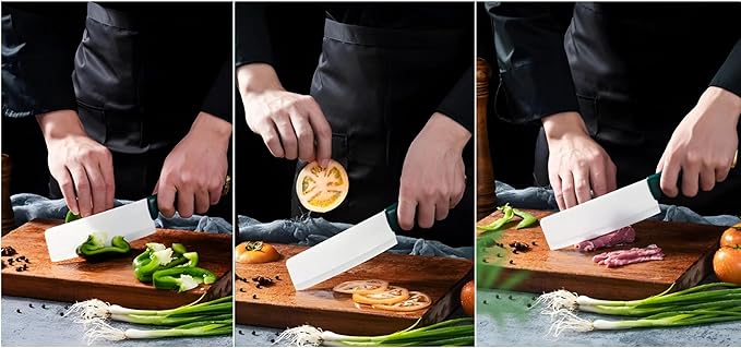 DESIAR 6.5 Inch Ceramic Chef Knife - Sharp Vegetable Chopping & Butcher Knife with Sheath Cover, Easy to Clean Kitchen Knives Set in Gift Box