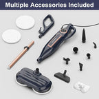 DEVOAC VM6 Scrubbing Steam Mop with Rotating Mop Pads, 10 in 1 Steam Mop, Lightweight Spin Mop & 3 Steam Modes for Hard Floor Laminate Marble Floors