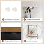 Bwodke Boho Wall Art, Framed Abstract Sun Wall Art, Neutral Canvas Wall Decor, Mid Century Geometric Line Pictures Set of 3, Minimalist Paintings, for Bedroom Living Room Bathroom 16"x24"