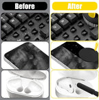 walrfid 2 Pack Laptop Phone Screen Cleaner Kit, Computer Keyboard Brush Cleaning Spray for iPhone AirPods MacBook iPad, 20-in-1 Electronic Device Tool for Camera Earbud TV Car Screens, Black White