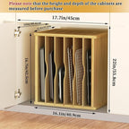 7 Tier Wooden Cabinet Tray Dividers,Kitchen Cabinet Tray Divider for Pans, Storing pans, Baking trays, Cutting Board