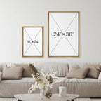 SIGNFORD Framed Canvas Print Wall Art Set Geometric Mid-Century Plant Collage Abstract Shapes Illustration Modern Art Decorative Nordic Nature for Living Room, Bedroom, Office - 24"x36"x2 Natural