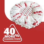 Spin Mop Replacement Head, 4 Pack 40% More Cleaning Power Mop Replace Head for O-Ceda Easy Wring 1-Tank System, Microfiber, Deep Cleaning, and Machine Washable, 0520