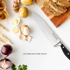 Chef's Knife, Premium 8-Inch Kitchen Knife 5CR15MOV High Carbon Stainless Steel with Ergonomic ABS Handle, Cooking Knife for Cutting, Slicing & Dicing, Ideal Presents for Any Occasion