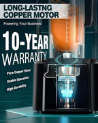 WantJoin Professional Commercial Blender With Shield Quiet Sound Enclosure 2200W Industries Strong and Quiet Professional-Grade Power, Self-Cleaning, Black