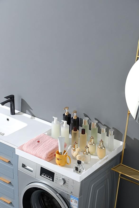 Glossy White Sturdy Acrylic Serving Tray with Handles-24x24Inch-Serving Coffee,Appetizer,Breakfast,Butler-Kitchen Countertop Tray-Makeup Drawer Organizer-Vanity Table,Ottoman Tray-Decorative