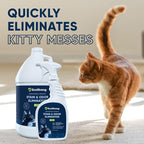 Cat Stain and Odor Remover| Enzyme Urine Odor Neutralizer - Stain Remover for Carpet, Litter Boxes, Bedding, and Laundry [160 Fl Oz Bundle]