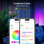 Nanoleaf Matter Smart Floor Lamp, LED Standing Lamps Work with Alexa, Music Sync Corner Lamp,16 Million Colors, 1700lm RGBTW Floor Lamp with Voice Control for Living Room, Ambient Lighting Bedroom