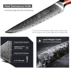 YARENH Slicing Knife 8 Inch - Damascus Chef Knife,67-Layer Steel,Ultra-Sharp Blade, Durable Edge, Rust-Resistant, Ergonomic Sandalwood Handle,Sharp Sashimi Knife