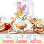 3Pcs Easter Serving Trays 13 x 10 Inch Watercolor Bunny Egg Flower Platter Vintage Spring Rabbit Serving Dishes for Serving Food Snacks Cookies Dessert Party Supplies