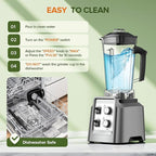 Blender for Smoothies, 2-in-1 Blender & Grinder Combo, Smoothie Maker, 68 Oz Pitcher, BPA-Free Countertop Blenders for Ice Crushing, Frozen Fruit, 1800 Watts