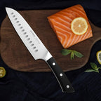 JARVISTAR Professional 7 Inch Chef's Santoku Knife, Ultra Sharp Vegetable Kitchen knife German Forged Steel, All-Purpose Nonstick Blade for Home Cooking Cutting Food