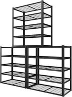 ROOMTEC 48" W Garage Shelving Heavy Duty,2800LBS Storage Shelves,5-Tier Adjustable Metal Shelving Utility Shelf Rack Garage Storage Organize for Storage Industrial, Warehouse, Basement