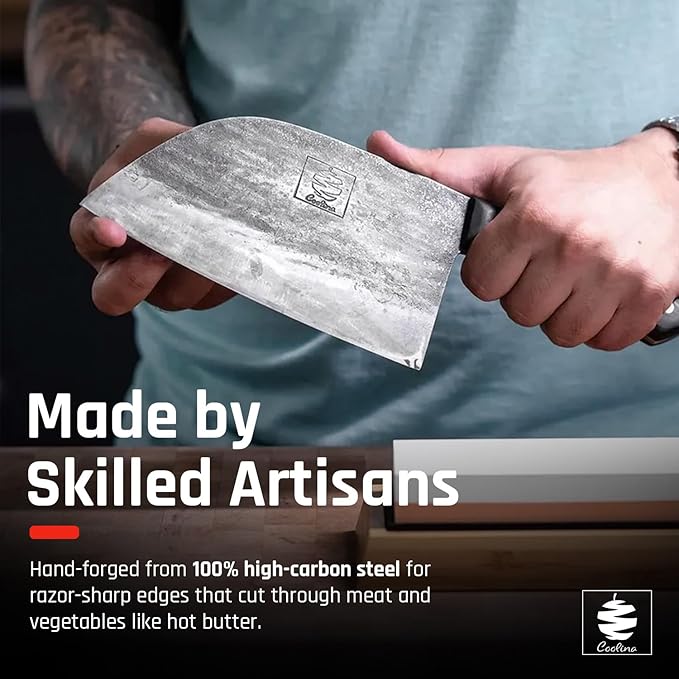 COOLINA Promaja Knife – Carving, BBQ, Meat Cutting, Slicing, Butcher & Chef Knife – Essential Kitchen Tool