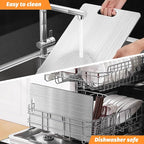 Titanium Cutting Board, Stainless Steel Cutting Board for Kitchen Dishwasher Safe, Double Sided Food-Grade Chopping Board with Peeler and Anti-slip Mat (15"L x 11"W)