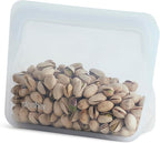 Stasher Premium Silicone Reusable Food Storage Stand-Up Mini Bag, Clear, Microwave, Sous Vide, Dishwasher, Oven and Freezer Safe, BPA Free, Leak-free, Eco-friendly, 28 Oz