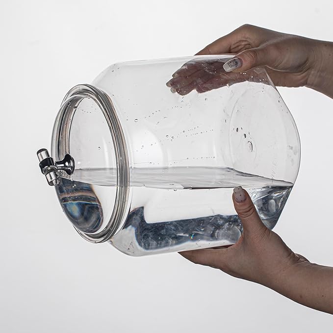 101oz Plastic Food Storage Jar with Airtight Seal Lid, Square Kitchen Counter Container for Cookies, Candy, Pasta, Dry Goods for Pantry Organization，3L