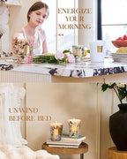 M&SENSE Neroli Noir Scented Candle, Natural Soy Candles Non Toxic 14.1oz 60H Slow Burning, Stress Relief Calm Home Fragrance Housewarming Gifts