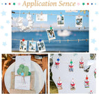 Pandahall 100Pcs Wooden Star Clothespins Photo Clips Photo Paper Pegs Clips White Mini Clothes Pins Holiday Card Holder Display with 10.9 Yards Jute Twine