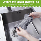 Zubebe 6 Pcs Duster Refill Reusable Fleece Duster Refills Feather Flat Dusters Multi Surface Washable Cleaning Pads Tools for Home, Blinds, Car, Pet, Furniture, Fans (Bright Color)