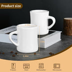 11oz White Diner Coffee Mug Set of 4 Ceramic Mugs Great for Kitchen Set, Travel, and Hot Tea (White)