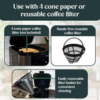 Deluxe 12-Cup Coffee Maker & Single Serve Brewer – Programmable, K-Cup Compatible, Adjustable Brew Size, Glass Carafe, Auto Shut-Off - Ideal for Home or Office