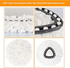 10Pack Spin Mop Replacement Heads for O Cedar, 100% Microfiber Mop Head Replacement Fits Triangle Mop Replace, Easywring 1-Tank System, 360 Degree Spin Refill for Easy House Cleaning Floor Mopping