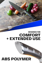 Dalstrong Chef Knife - 8 inch Blade - Gladiator Series - ABS Faux Wood Handle - Forged High Carbon German Steel - Razor Sharp Kitchen Knife - Professional Full Tang Knives - Sheath - NSF Certified