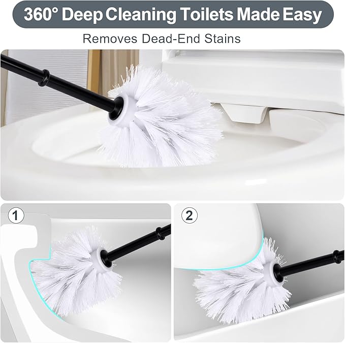 Toilet Brush Holder Set For Bathroom Super Cute Koala Base Solidly Toilet Bowl Brush And Holder Flexible And Durable Style Stylish Toilet Cleaner Brush Saving Storage Space Toilet Brushes For Bathroom