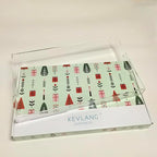 Clear Sturdy Acrylic Serving Tray with Handles-12x20Inch-Serving Coffee,Appetizer,Breakfast,Butler-Kitchen Countertop Makeup Drawer Organizer-Vanity Table Ottoman Tray-Decorative Tray