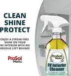 RV Interior Cleaner 16 oz - Camper All Purpose Cleaner for RVs, Toilet, Countertops, Flooring, Upholstery, Fabric, Leather & More - Natural Clean - Safe on All Surfaces