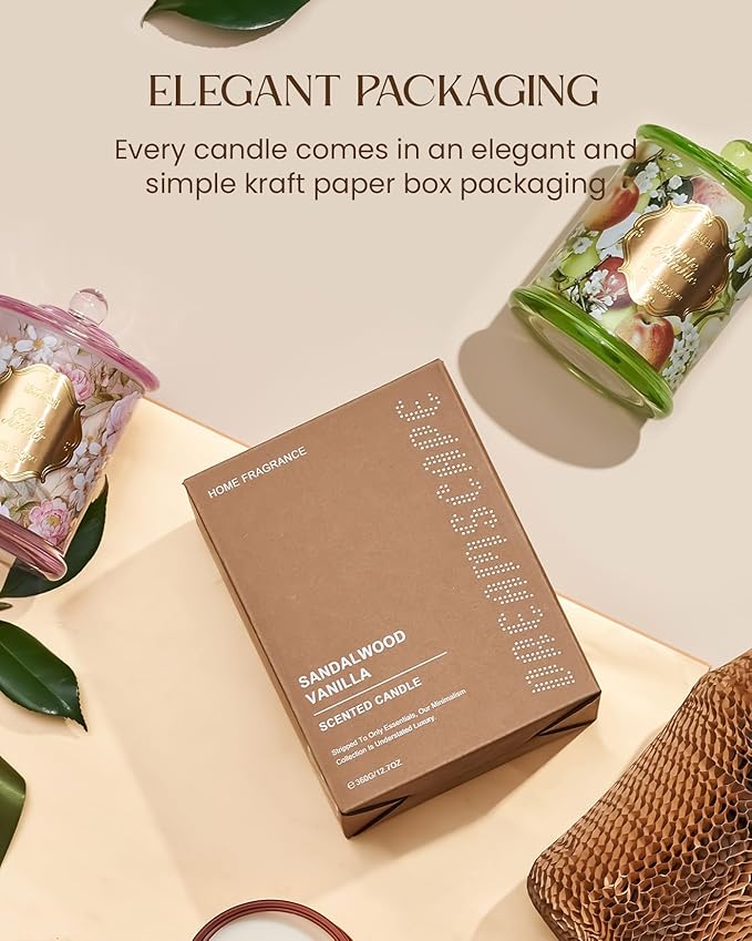 M&SENSE Eucalyptus Cedarwood Scented Candles, 2 Wick 12.7oz Large Jar Candle 75H Long Lasting, Plant-Based Non Toxic Natural Soy Wax, Aromatherapy Candles for Stress Relief,Gifts for Men Women Father