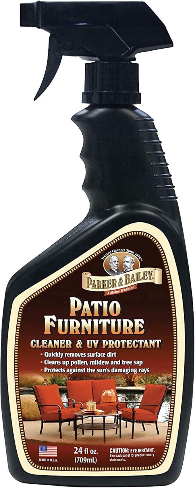PARKER & BAILEY Patio Furniture Cleaner - Outdoor Furniture Cleaner UV Protectant Outdoor Patio Cleaner Spray Clean Outdoor Cushions Fabric Cleaner for Furniture Upholstery Stain Remover