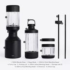 Beast Mega 1200 Plus | Premium Countertop Blender | Smoothies, Shakes, Sauces, Dips, Soups | Blends Ice and Frozen Fruit | XL Vessel | With Extra Vessels, Straw System | 1200W | (Carbon Black, 120V)