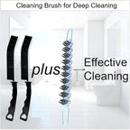 Crevice Cleaning Brush Hard Bristle Grout Brush Scrub Brush Toilet Brush Cleaning Tools Cleaning Supplies for Household Use Bathroom Kitchen 3 Pcs (Black&Blue)