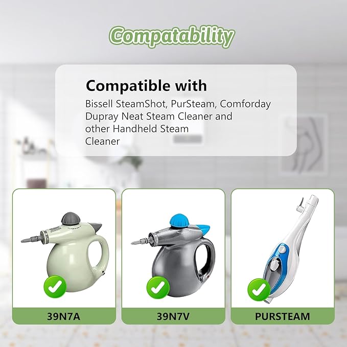 10Pack Microfiber Cloths for Handheld Steam Cleaner Compatible with Bissell Steam Shot, Comforday, PurSteam, Wagner Spraytech, Universal Washable Steam Cleaner Accessories