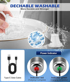 WADEO Car Vacuum Portable Cordless 18000PA, 4-in-1 Handheld Vacuum Cleaner and Air Duster with LED Display & Multi-Nozzles, Mini Hand Held Vacuum Rechargeable for Home, Car, Office, Pet Hair