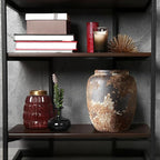 Smiletag Rustic Vase for Home Decor, Farmhouse Terracotta Vases, Stone Vases, Large Vases for Living Room Decor, Rustic Flower Vase Decoration for Living Room