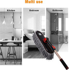 Microfiber Duster, Car Duster Kit,Interior & Exterior Cleaning Tools,Dashboard Detailing Brush,Scratch Lint Free,Pollen Removing,Extendable Handle,Truck,SUV,RV,Set of 2