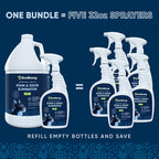 Cat Stain and Odor Remover| Enzyme Urine Odor Neutralizer - Stain Remover for Carpet, Litter Boxes, Bedding, and Laundry [160 Fl Oz Bundle]