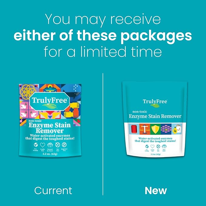 Enzyme Laundry Stain Remover - Natural Laundry Detergent Booster for Blood, Grass, Pet Urine & Odor - Biological Washing Powder for Clothes, Couch Fabric (50 Scoops)